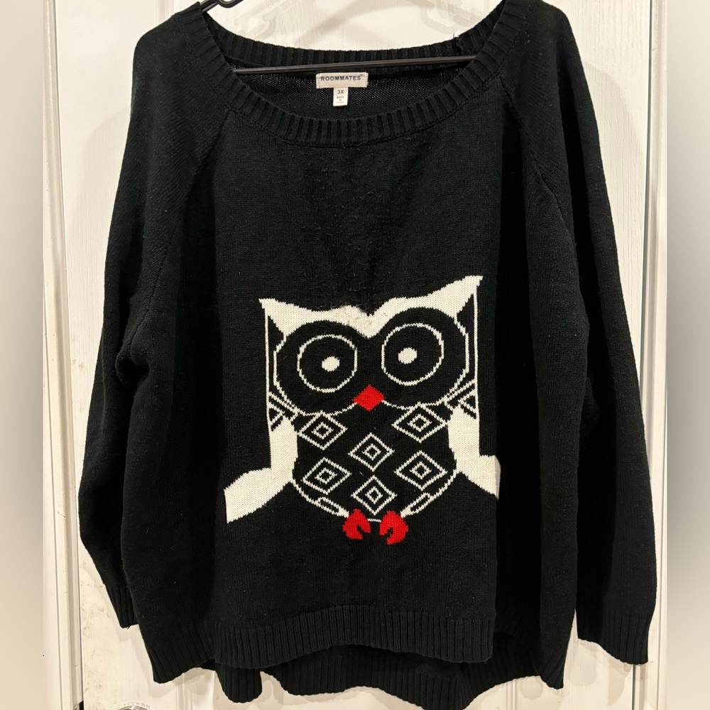 Black Owl Sweater